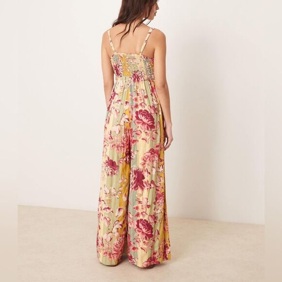 NWT Free People Melrose Printed Wide Leg Jumpsuit - Picture 2 of 8